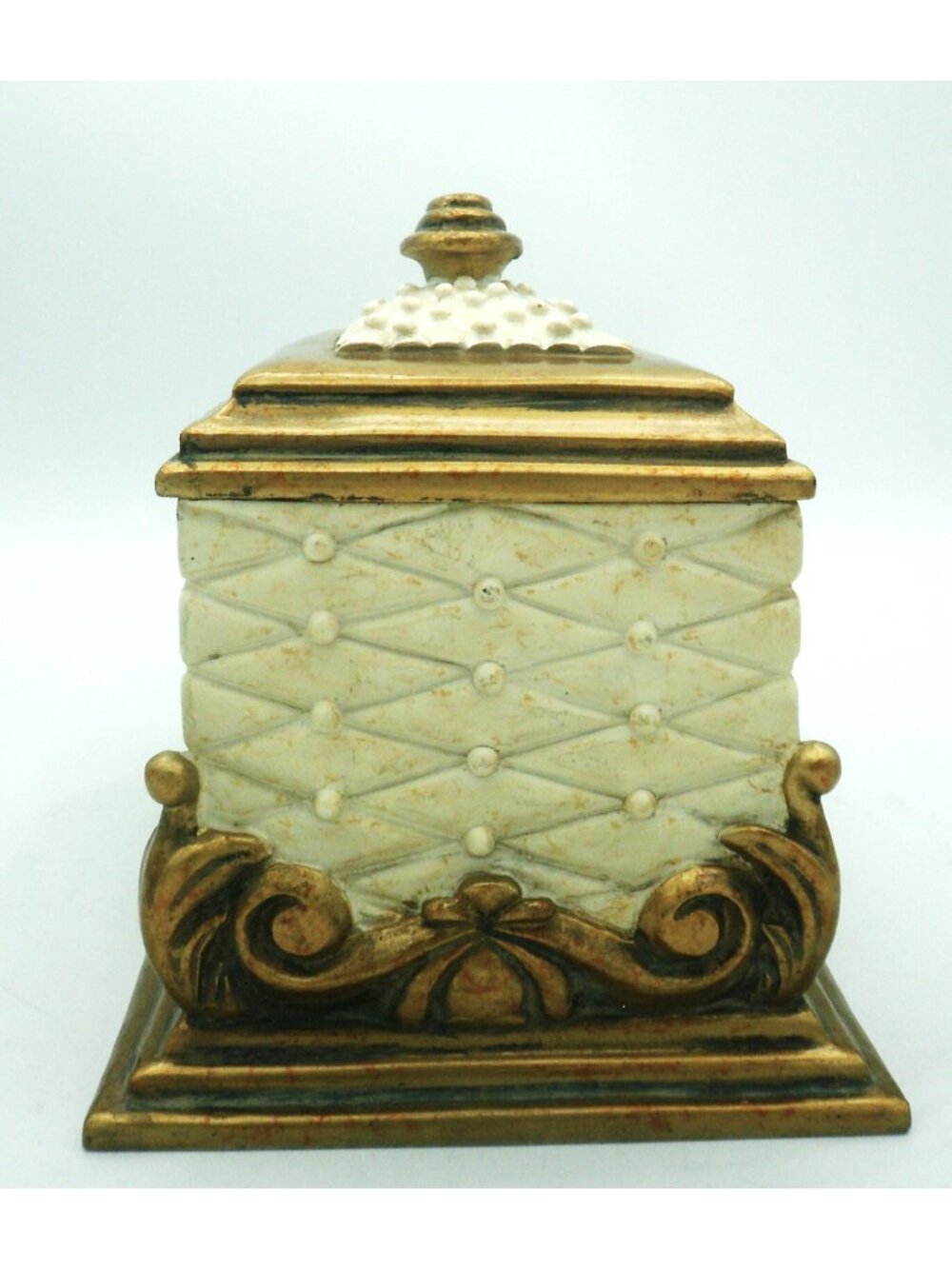 Hollywood Regency Style Weighted Ornate Jewelry Valet Dresser Box - Picture 4 of 11